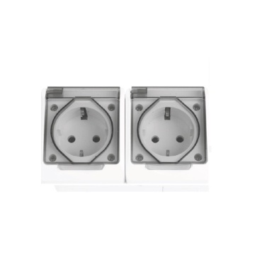 Priza dubla pt, cu capac ip54 novellite el0024874