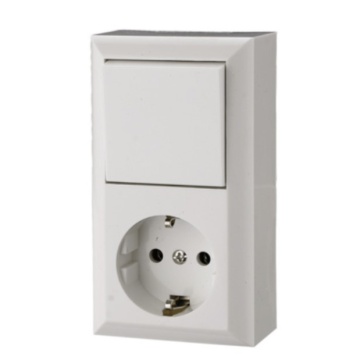 Priza+intrerupator pt, cu cp 6-0314 quatric