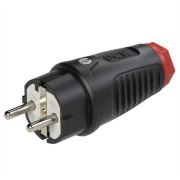 Stecher industrial cauciuc, negru 220v ip44 apce-0511-s-profi