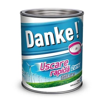 Vopsea alchidica, cu uscare rapida, alb 0.75l DANKE
