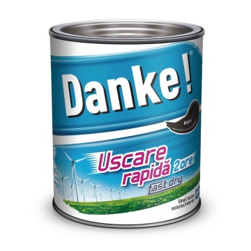 Vopsea alchidica, cu uscare rapida, negru 2.5l DANKE