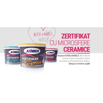 VOPSEA LAVABILA ZERTIFIKAT MICROSFERE CERAMICE 3L ALB MAT KOBER