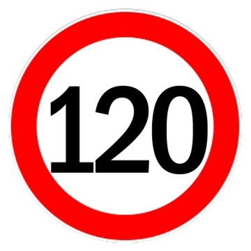 Abtibild limitator viteza 120 km/h
