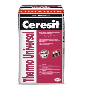 Adeziv, pentru polistiren, si vata thermo, universal 25 kg CERESIT