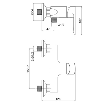 Baterie dus cu set de dus delta cromata bdp77 - Img 3