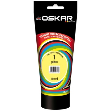 Colorant lavabila 180ml .1, interior/, exterior, galben OSKAR
