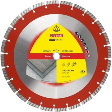 Disc diamantat segmentat beton extra 350mm 354798 KLINGSPOR dt350bt