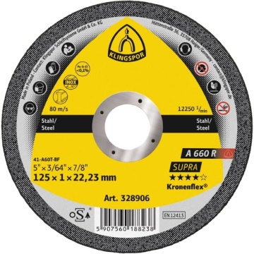 Disc, pentru debitat inox 125*1.0mm 328906 KLINGSPOR