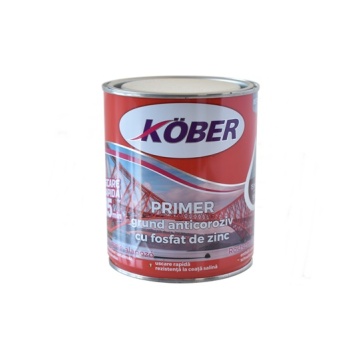 Grund 0.75l metal, rosu, cu fosfat de zinc KOBER