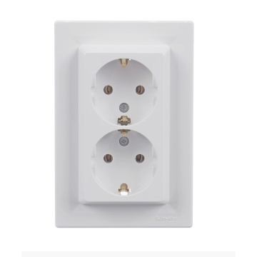 Priza dubla schuko st asfora 2p 16a ip20 alba eph9900121 SCHNEIDER