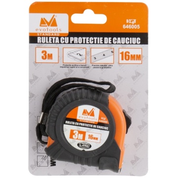 RULETA 1 FRANA 3.0M PROTECTIE DE CAUCIUC ETS 646005 EVOTOOLS
