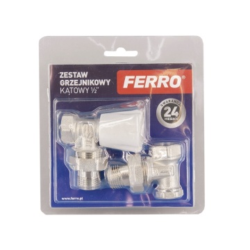 Set robineti radiator tur+retur 1/2 zgb02 FERRO
