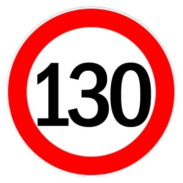 Abtibild limitator viteza 130 km/h