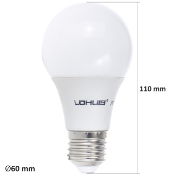 BEC LED E27 LUM.RECE 7W 6500K A60 22161 LOHUIS