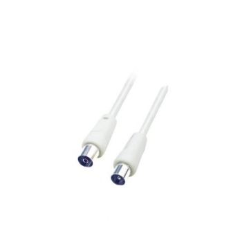 Cablu coaxial mama-tata dublu ecranat 10m, alb rf 10