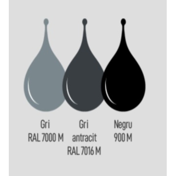 Email 0.6l, negru 900 pe baza de apa ecolux kolor mat - Img 2
