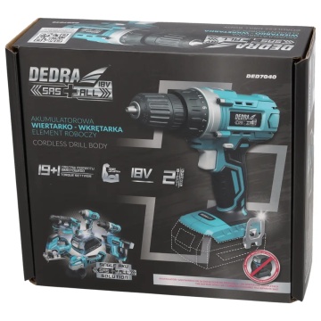 Masina de gaurit / insurubat DEDRA fara acumulator inclus 2.0ah 18v sas+all ded7040 - Img 2