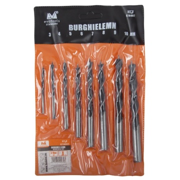 SET BURGHIE LEMN 8 PIESE 3-10MM ETS 678007 EVOTOOLS