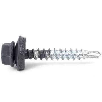 Surub autoforant 4.8*35 mm, gri grafit pt acoperis, cu saiba