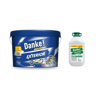 Vopsea lavabila, exterior 15l, alb +amorsa 4l DANKE