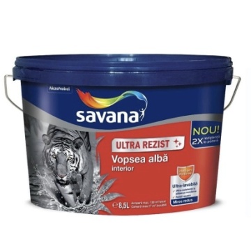 Vopsea lavabila ultrarezist 8.5l, alb interor