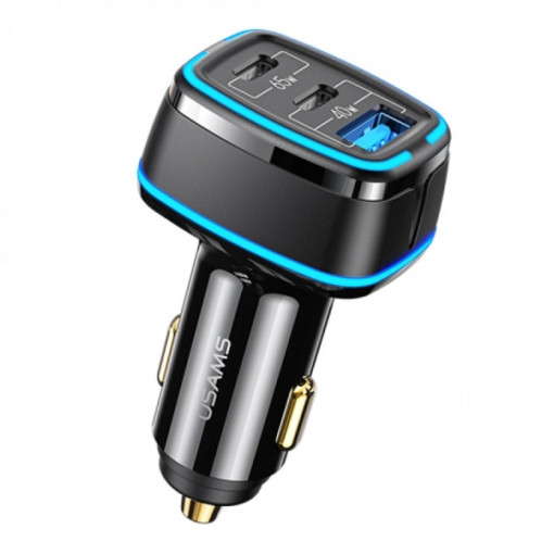 Caricabatterie Auto USB C 66W, Caricatore Auto USB C 3-Ports Adattatore  Presa Accendisigari USB C Ricarica Rapida Caricabatterie Auto Cellulare con  2x