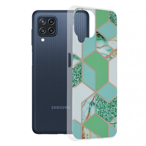 Cover Samsung Galaxy M22 Techsuit Marble, Green Hex