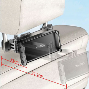 Porta tablet poggiatesta auto, rotazione 360° Yesido C117, nero