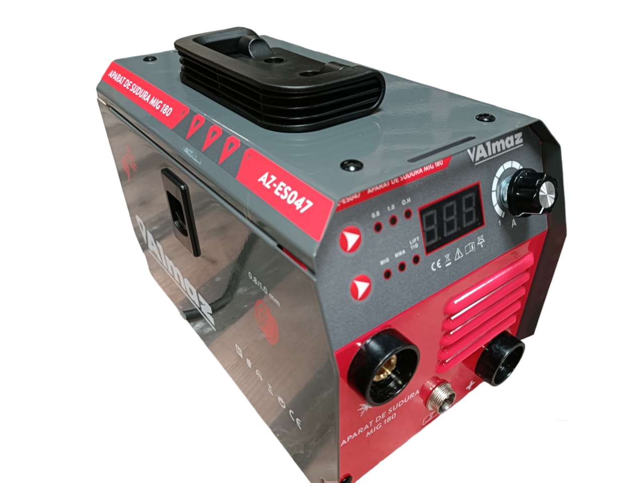 Aparat sudura Almaz, MMA+LiftTIG+FCAW(doar sudura sarma flux), intensitate maxima 180A, afisaj digital [1]