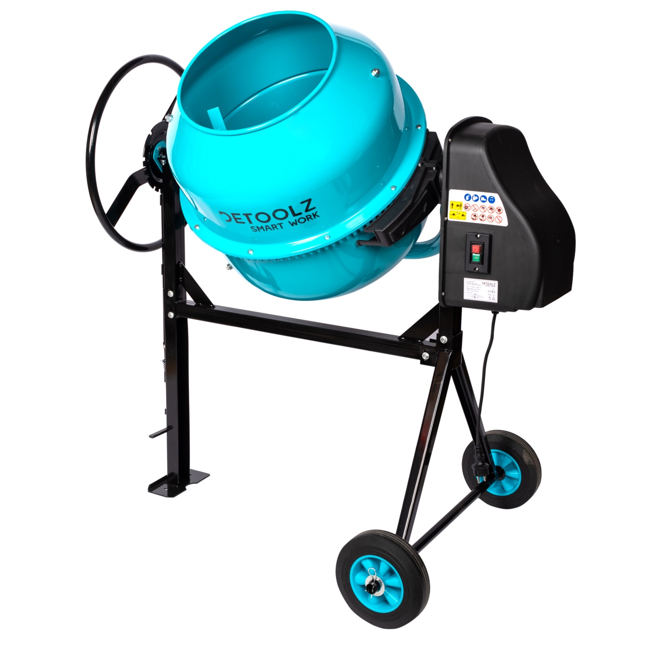Betoniera Detoolz 180L, 1000W, cu roti si coroana de fonta [18]