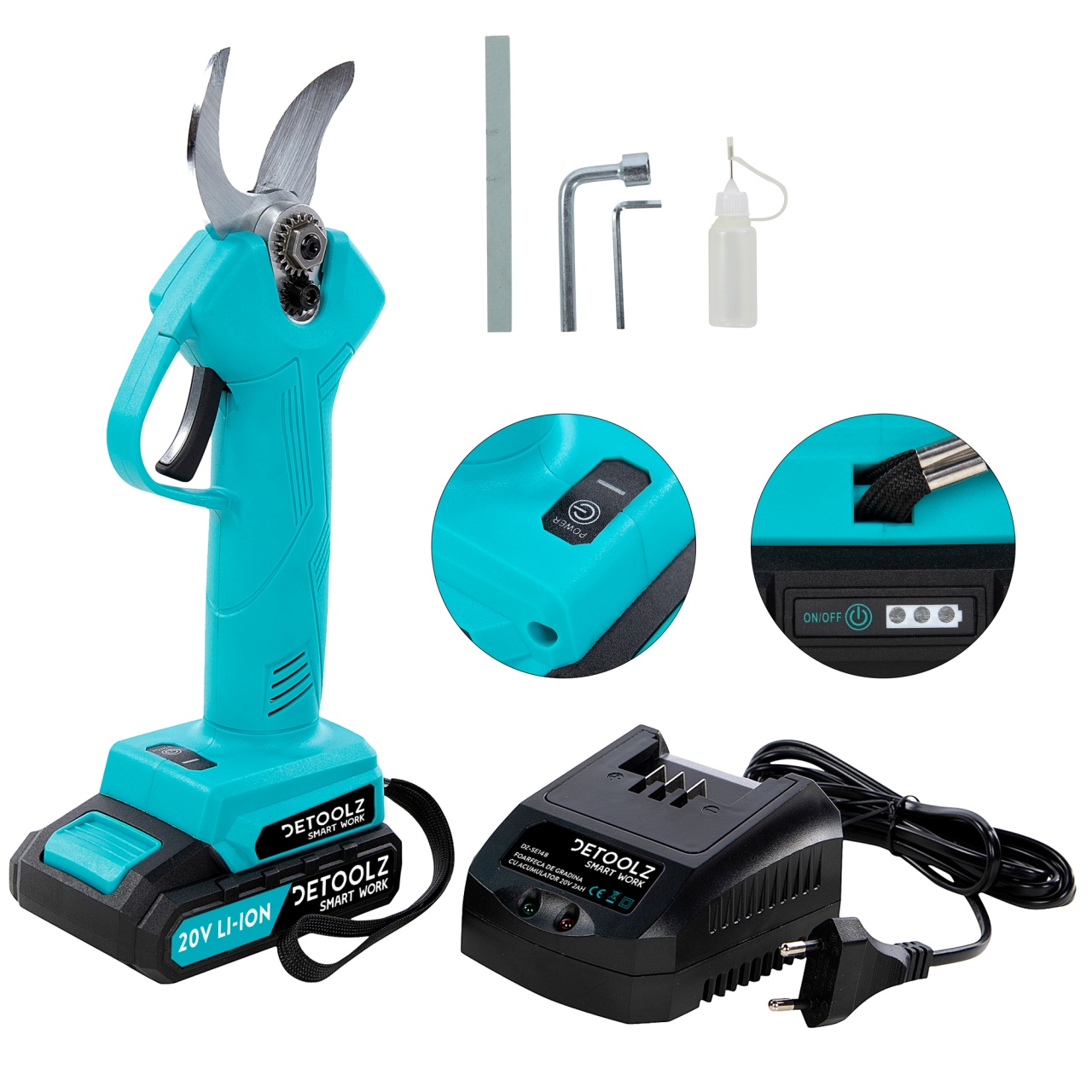 Foarfeca de gradina cu acumulator 20V 2Ah [13]