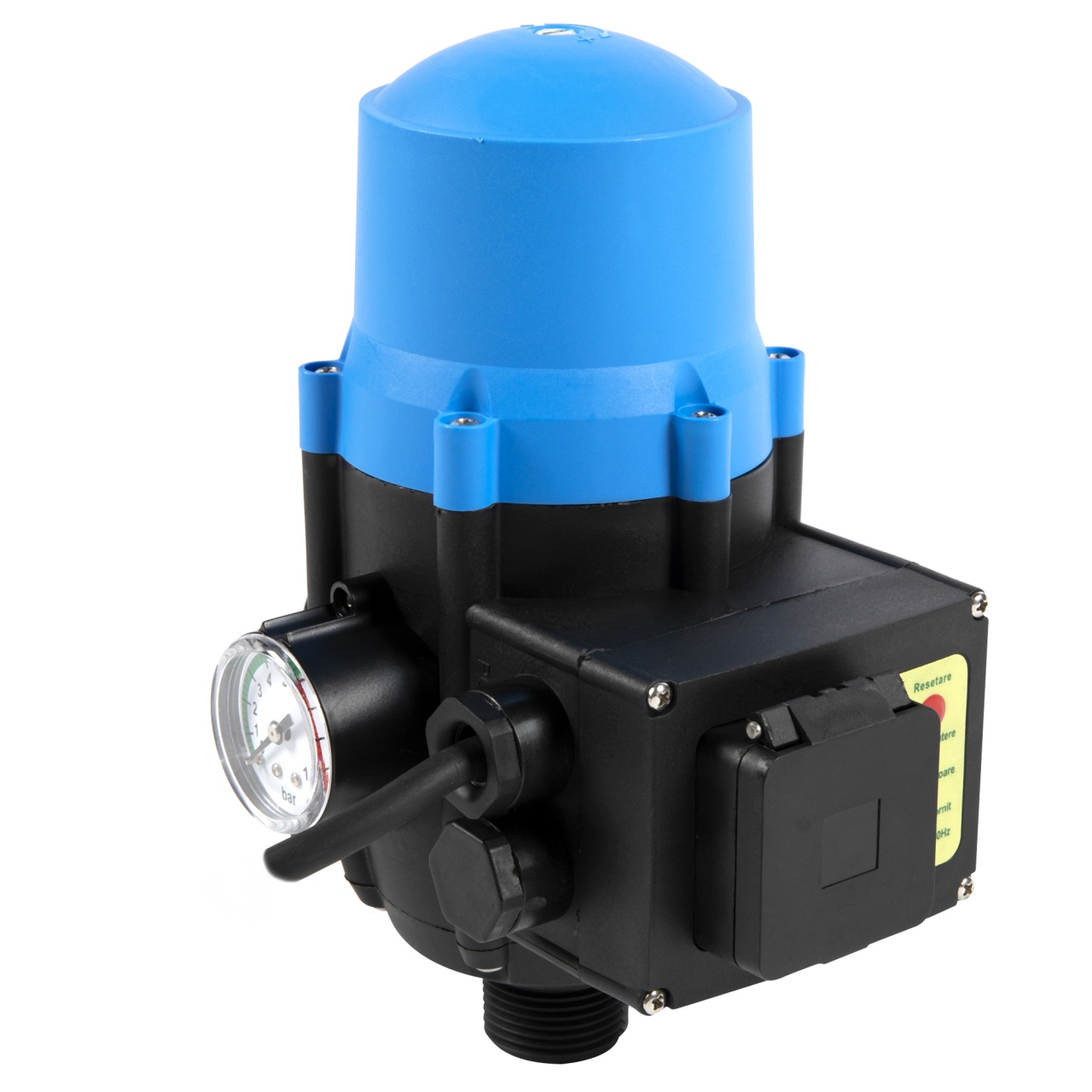 Prescontrol automat Micul Fermier racord 1" presiune maxima 10bar, cablu alimentare, priza, cu manometru [1]