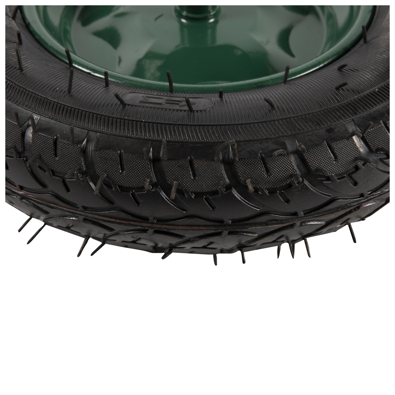 Roata roaba Micul Fermier 3.50-8, diametru ax 14mm, janta verde [3]