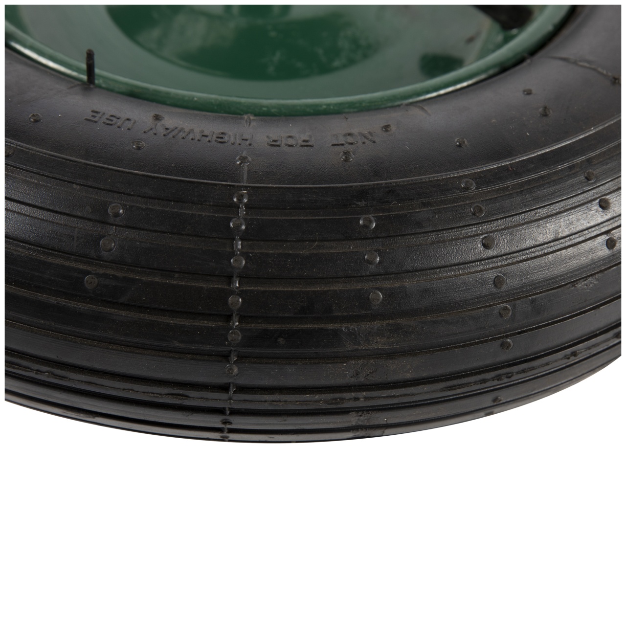 Roata roaba Micul Fermier 4.00-8, diametru ax 14mm, janta verde [2]