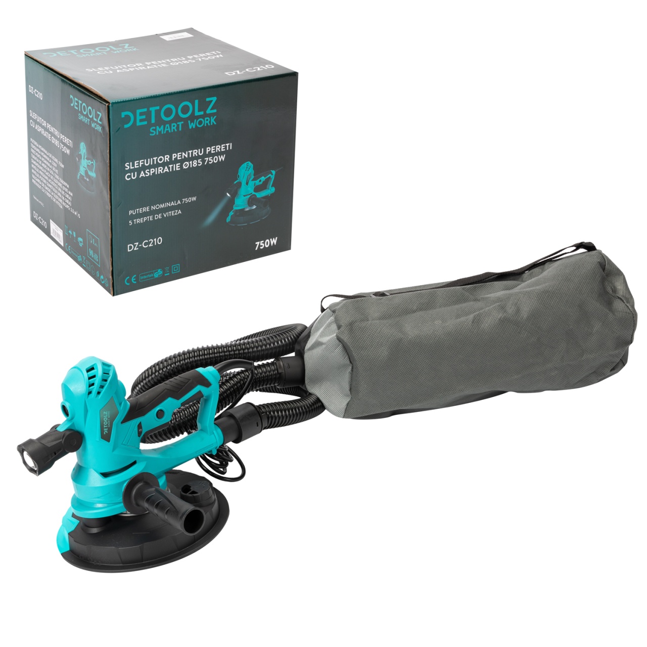 Slefuitor pereti cu aspiratie 750W, 180mm [4]