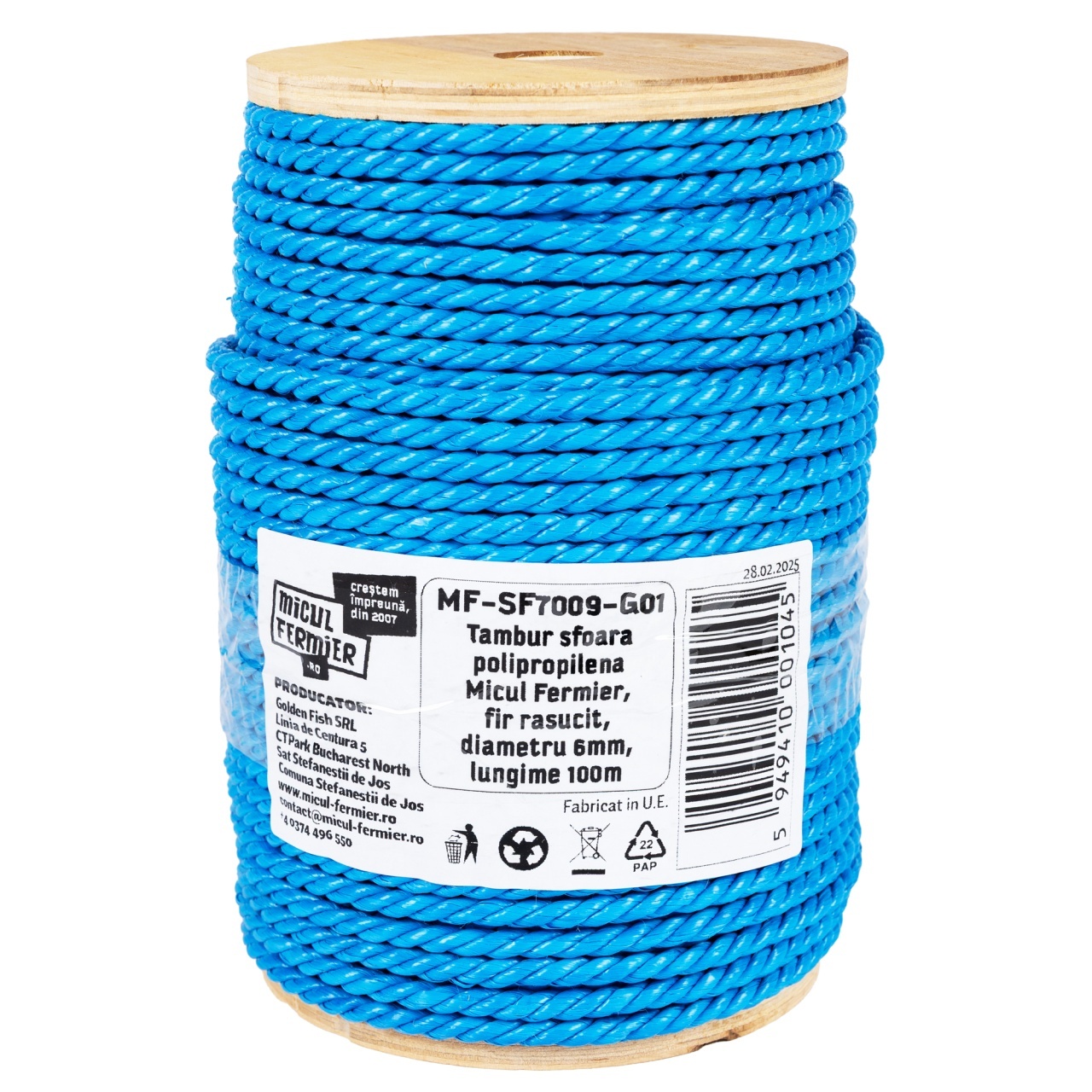 Tambur sfoara polipropilena Micul Fermier, fir rasucit, diametru 6mm, lungime 100m [3]