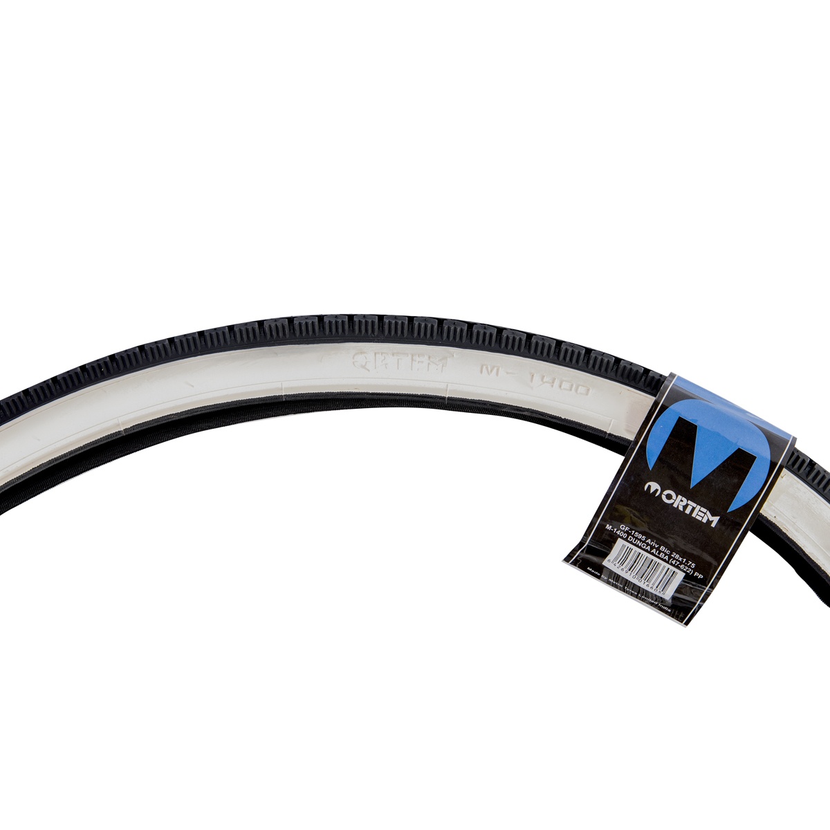 Anvelopa bicicleta 28x1.75", ETRTO 47-622, model M-1400, protectie perforare 1mm, negru/alb, profil Street [2]