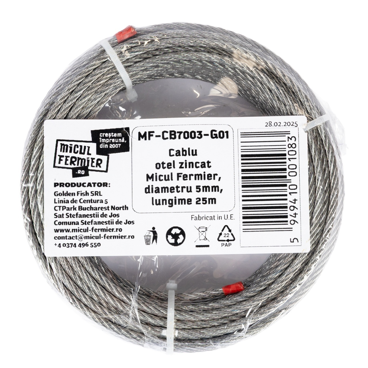 Cablu otel zincat Micul Fermier, diametru 5mm, lungime 25m [2]