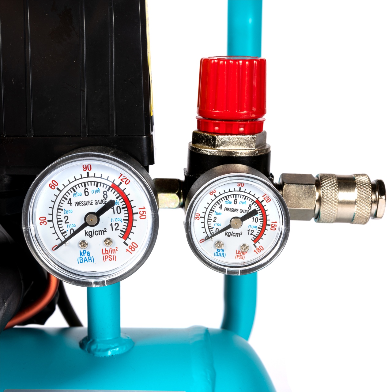 Compresor Detoolz 24L fara ulei, 1500 W, debit 154L/min, 8 bar, 2 prize de aer [12]