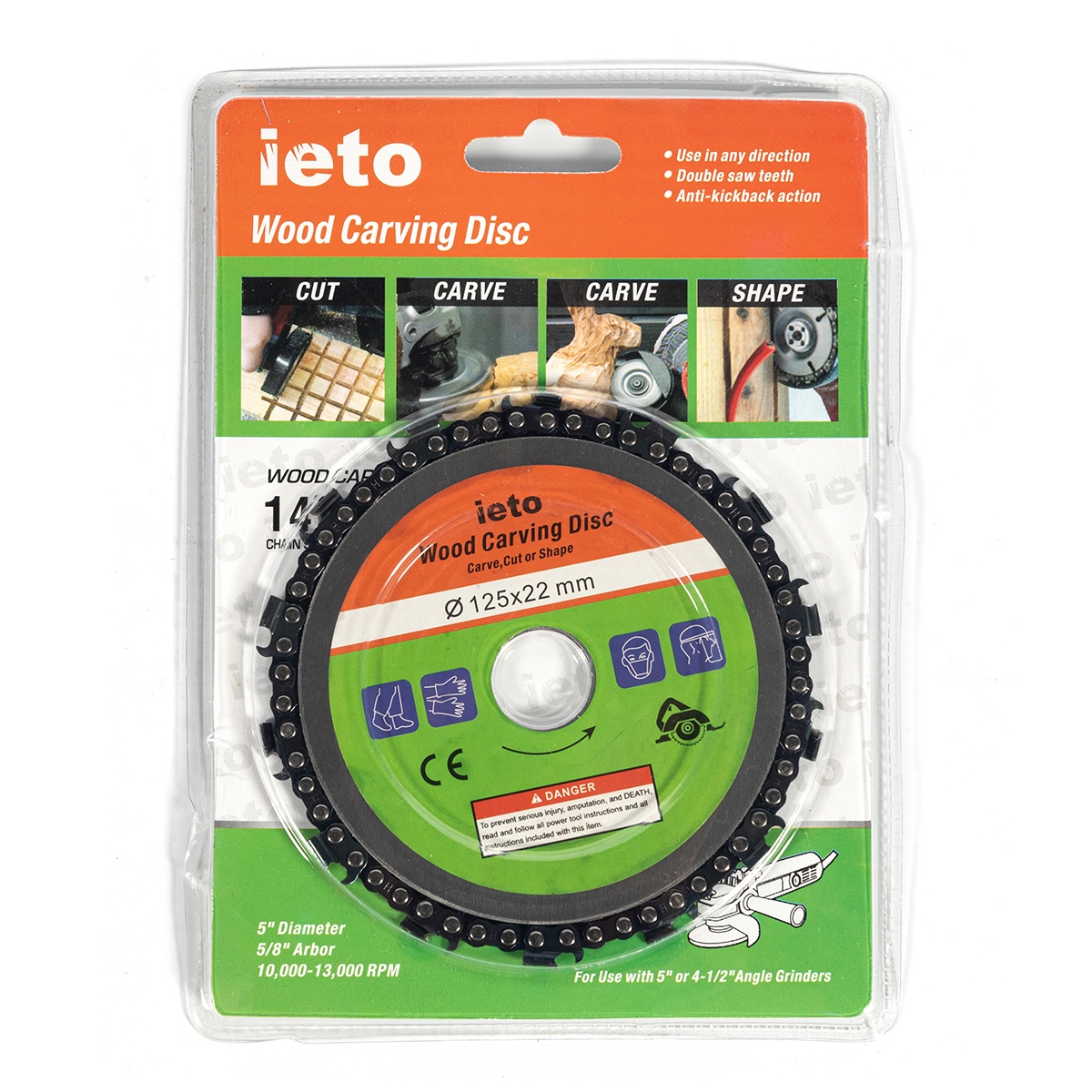 Disc cu lant 125mm pt polizor unghiular 5buc/set [1]