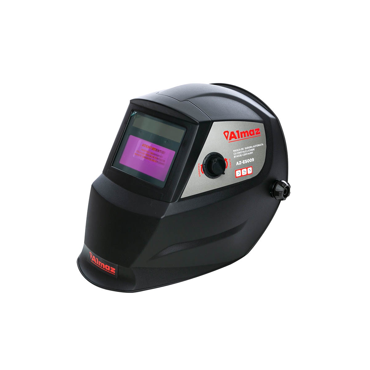 Masca de sudura Almaz, Automata, zona vizualizare 93x43mm, 2 senzori arc sudura, destinata sudura/polizare [1]