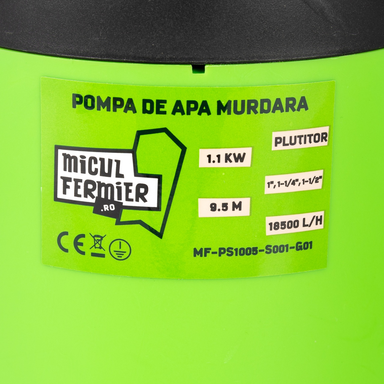 Pompa apa murdara cu plutitor, 1.1 kW, 18500l/h, 9.5m [7]
