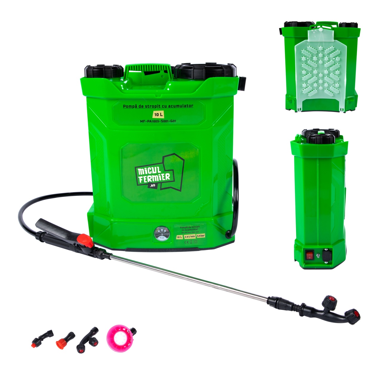 Pompa de stropit cu acumulator, Micul Fermier 10L [12]