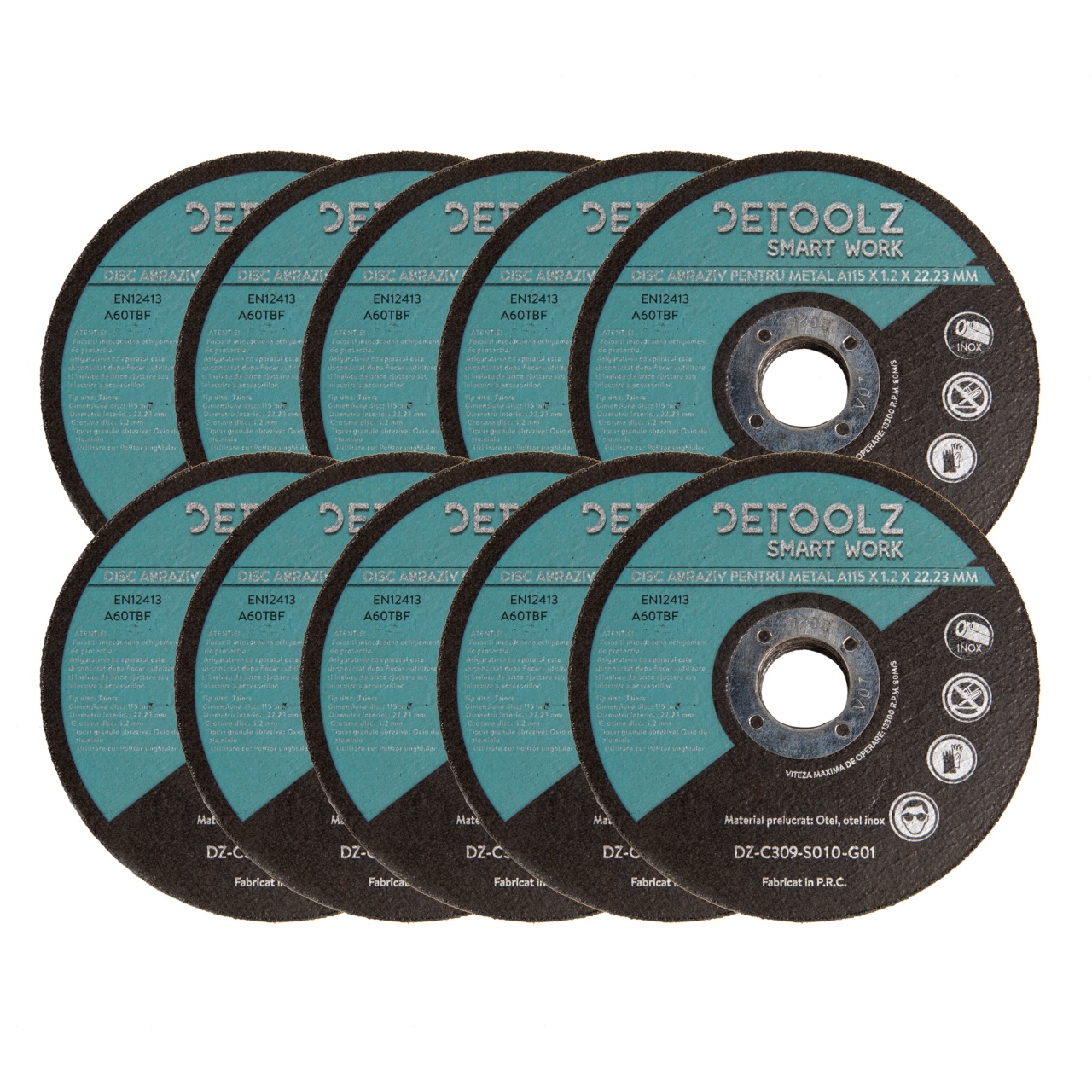 Set disc abraziv pentru metal 115 mm (10/set) [2]