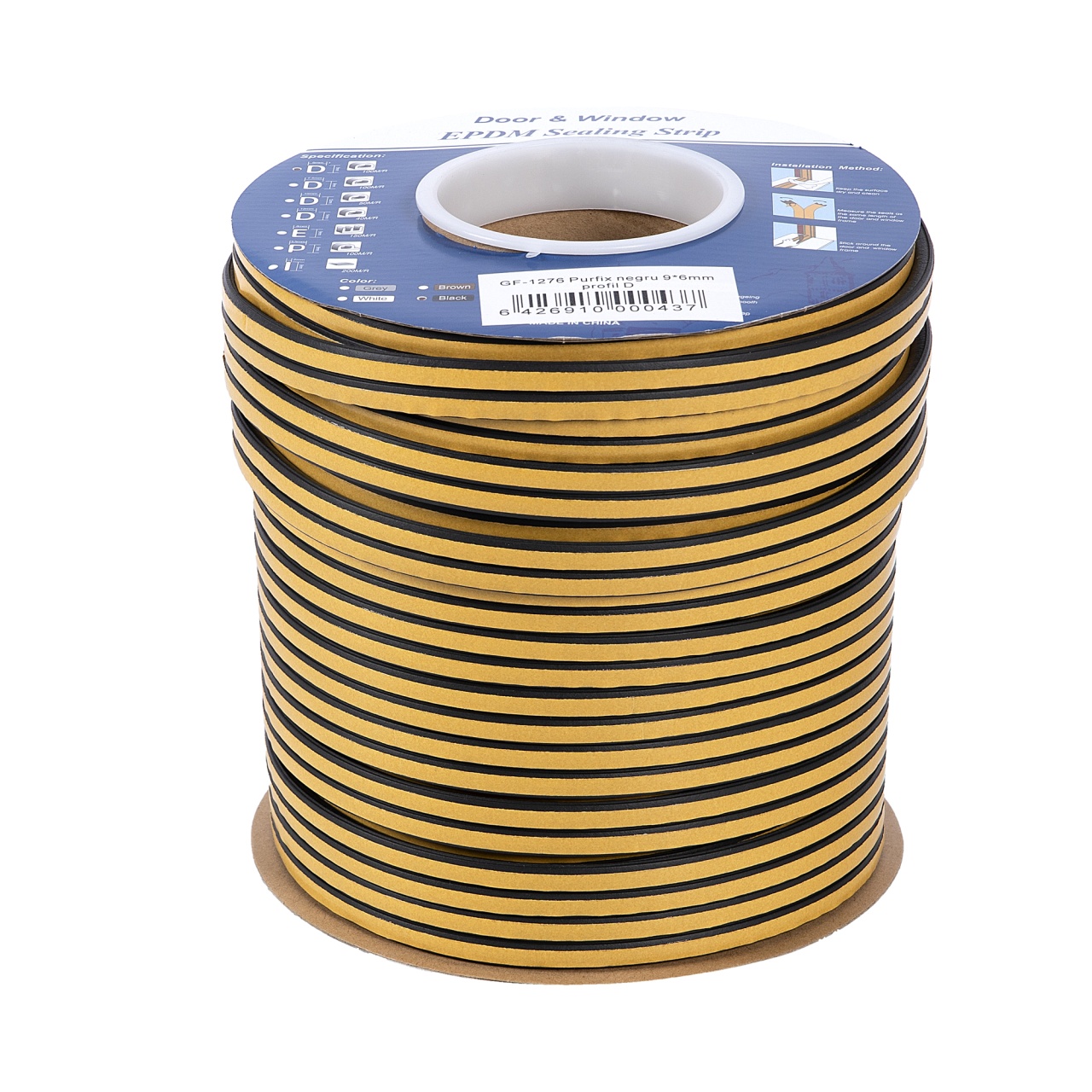 Banda Etansare Purfix 9*6MM profil D NEGRU [1]