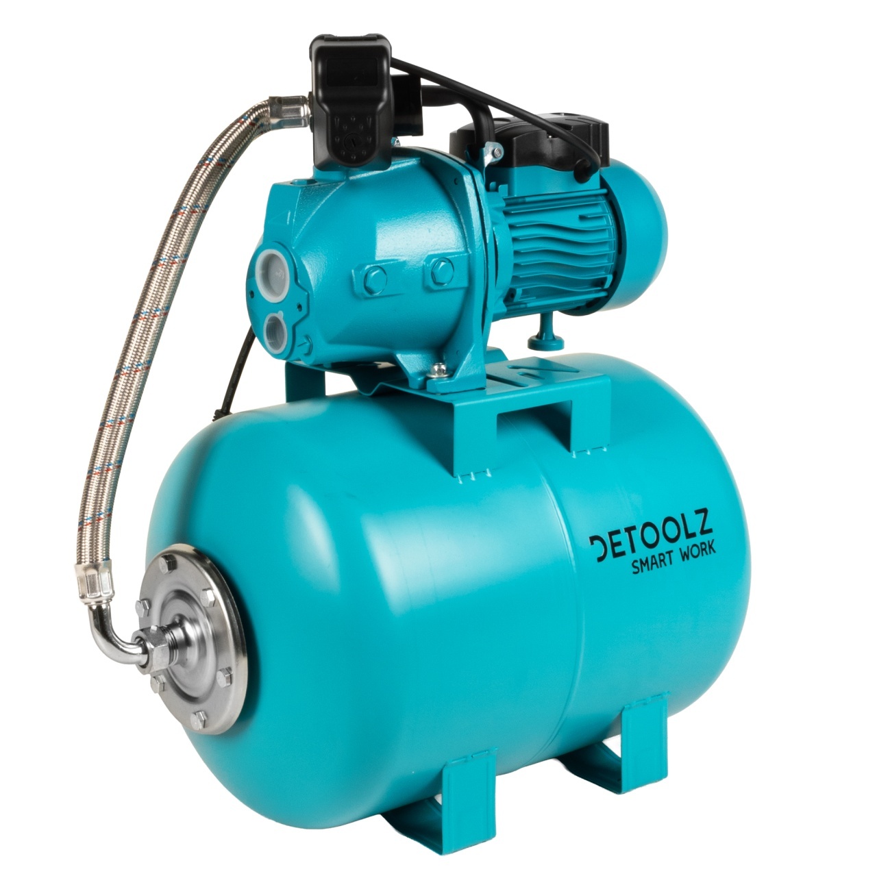 Hidrofor Detoolz 1.1 kW, debit maxim 2480lh, inaltime maxima de pompare 45m, corp pompa fonta, butelie 50L, ejector [1]