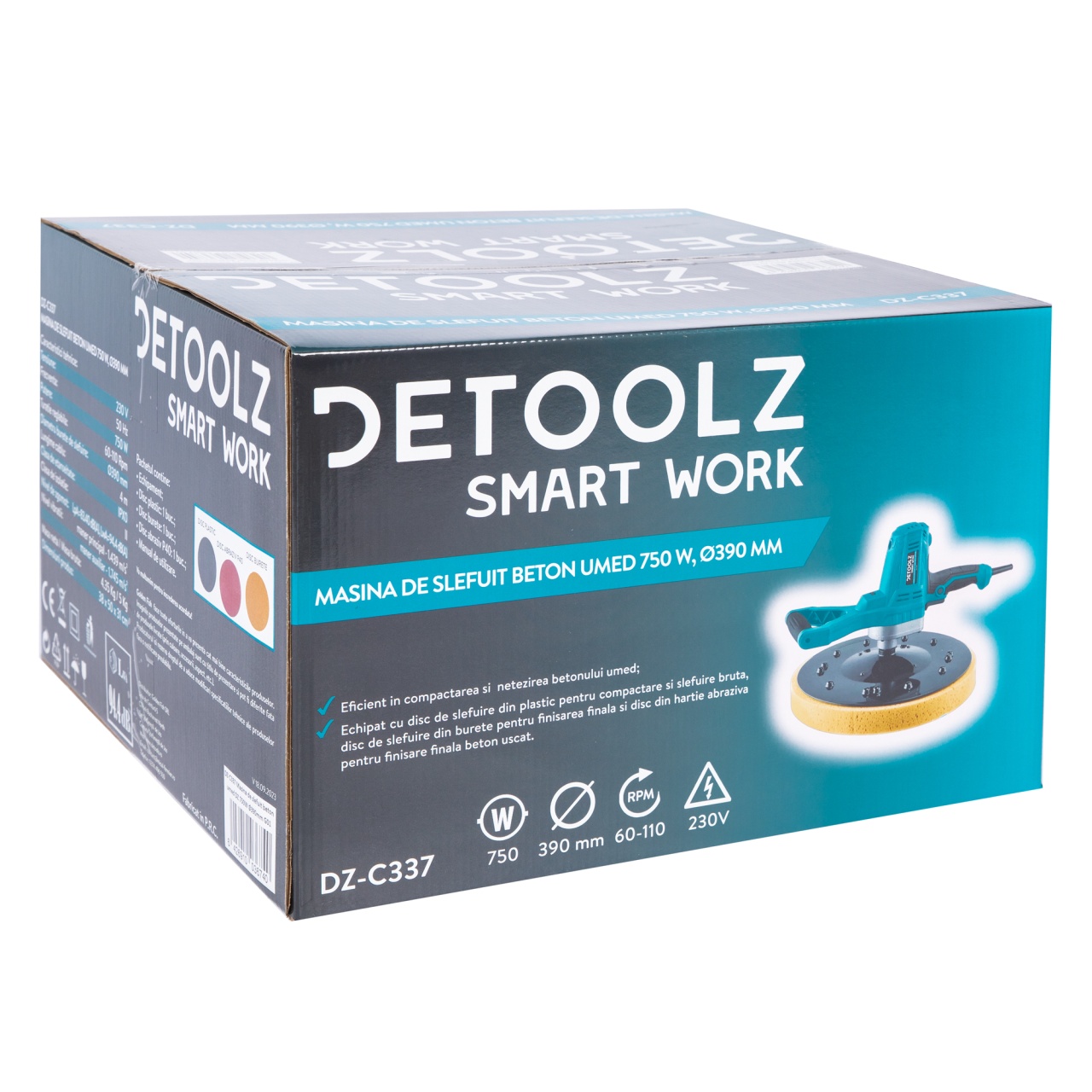 Masina de slefuit beton umed DZ 750W Ø390 mm G01 [8]