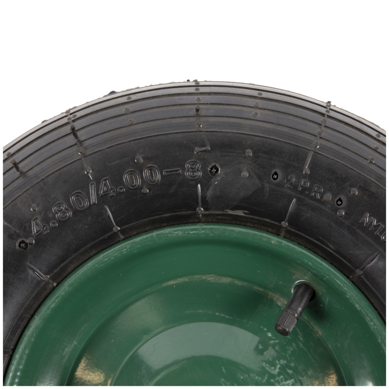 Roata roaba Micul Fermier 4.00-8, diametru ax 14mm, janta verde [3]