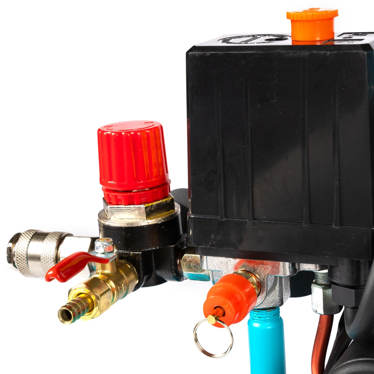 Compresor Detoolz 24L fara ulei, 1500 W, debit 154L/min, 8 bar, 2 prize de aer [4]