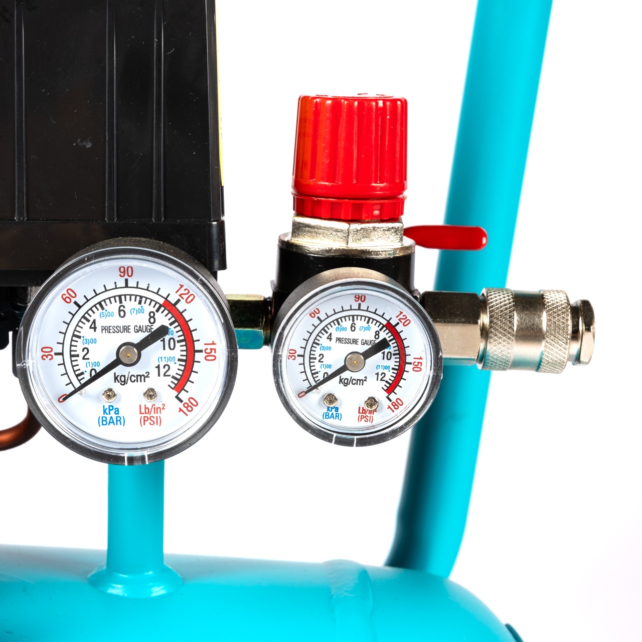 Compresor Detoolz 50L cu ulei, 1680 W, debit 206L/min, 8 bar, 2 prize de aer [10]